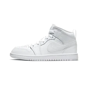 Air Jordan 1 Mid Triple White kids