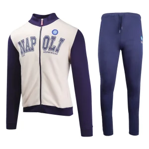 Tuta Bambina Homewear Pigiama Blu con Scritta SSC Napoli